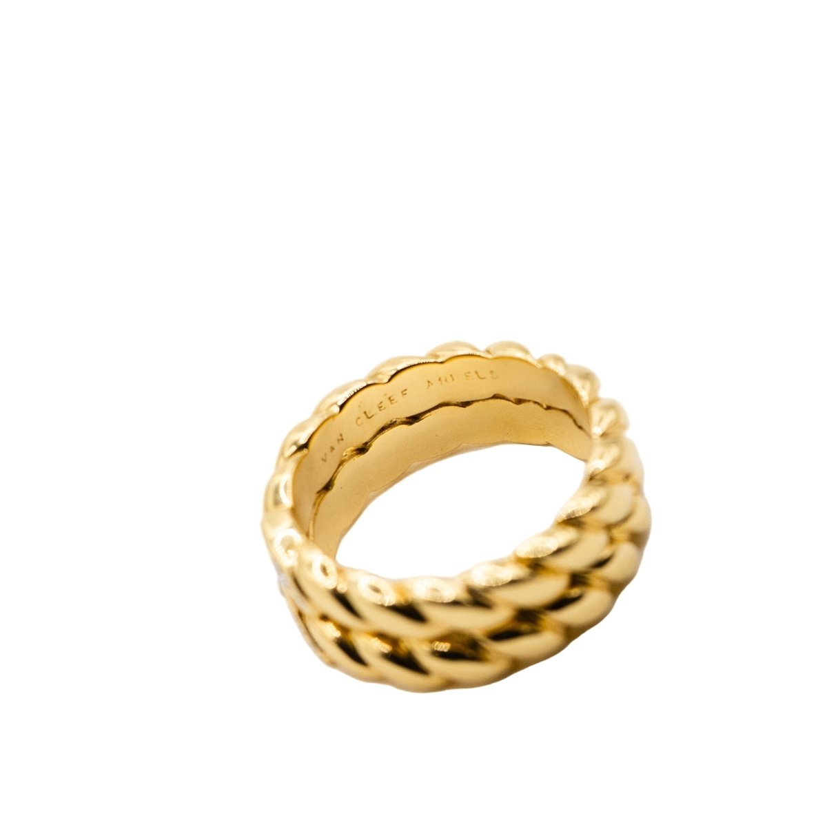 Bague Jonc VAN CLEEF & ARPELS en or jaune et diamants - Castafiore