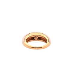 Bague Jonc VAN CLEEF & ARPELS "Philippine" en or jaune, corail et diamants - Castafiore