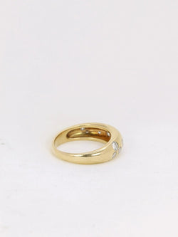 Bague jonc vintage en or et diamants - Castafiore