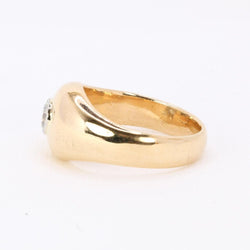 Bague jonc vintage or jaune diamant rond 0,5 carat - Castafiore