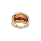 Bague jonc vintage rubis calibrés - Castafiore