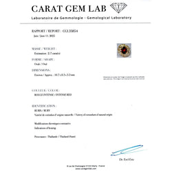 Bague jupe en patine, rubis et diamants - Castafiore