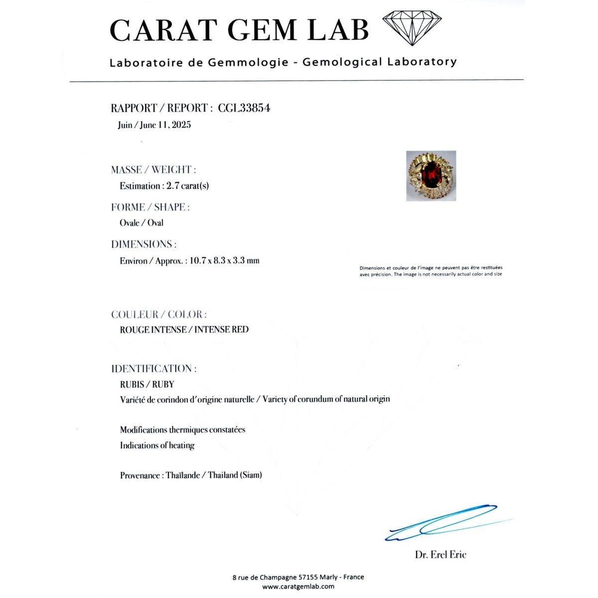 Bague jupe en patine, rubis et diamants - Castafiore