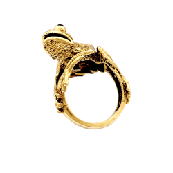 Bague KURT WAYNE en or jaune et émeraudes - Castafiore