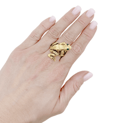 Bague KURT WAYNE en or jaune et émeraudes - Castafiore