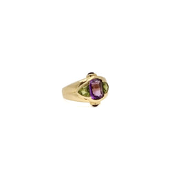 Bague « lilas » améthyste et péridots - Castafiore
