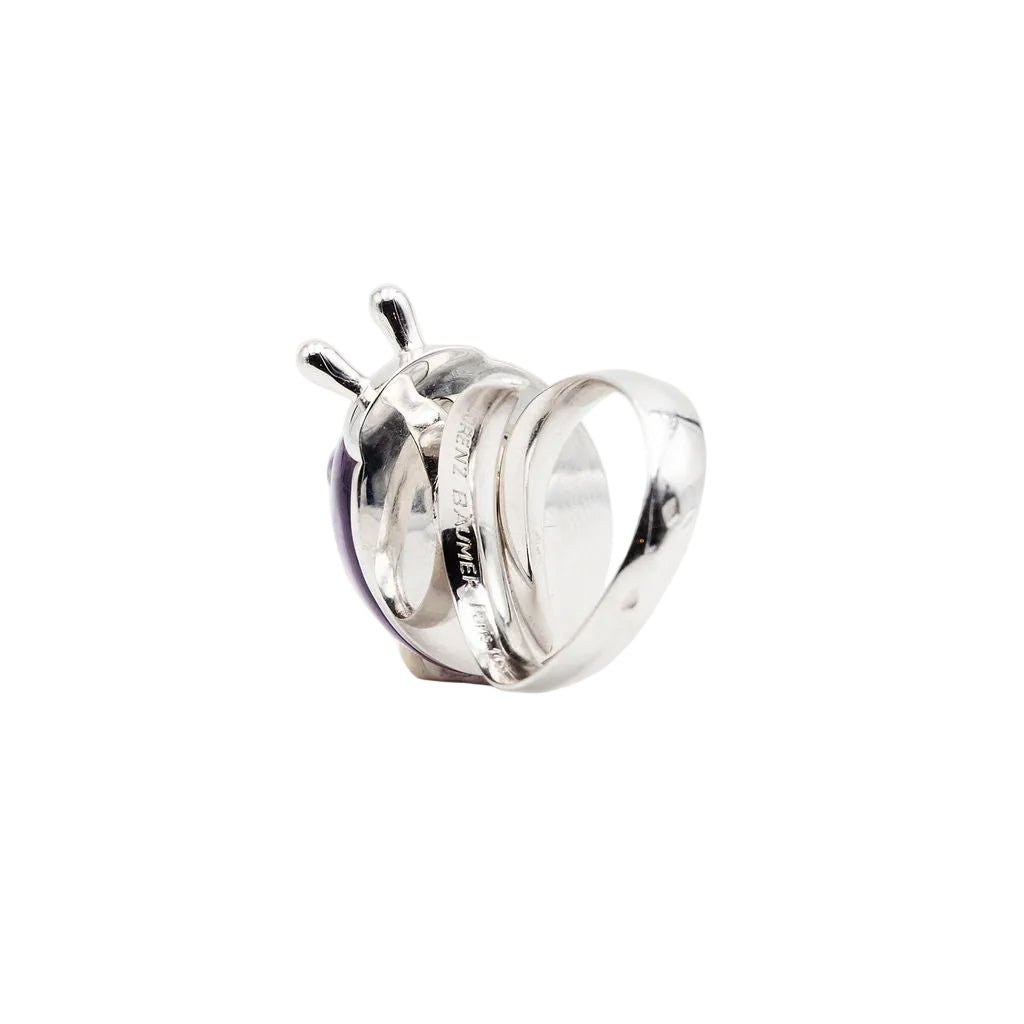 Bague LORENZ BÄUMER "Coccinelle" en or blanc et améthyste - Castafiore