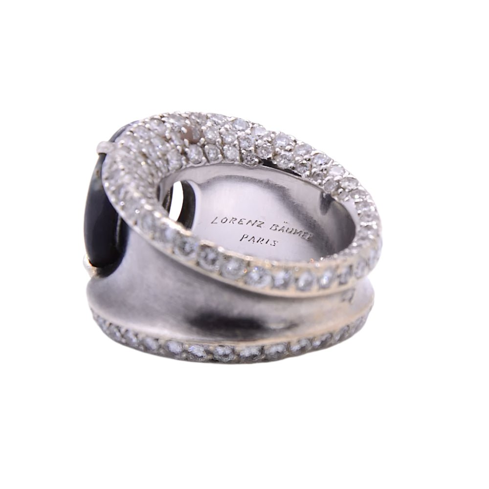 Bague Lorenz Baümer en argent, platine et opale - Castafiore