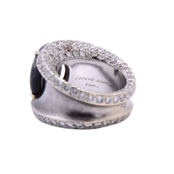 Bague Lorenz Baümer en argent, platine et opale - Castafiore