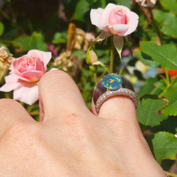 Bague Lorenz Baümer en argent, platine et opale - Castafiore