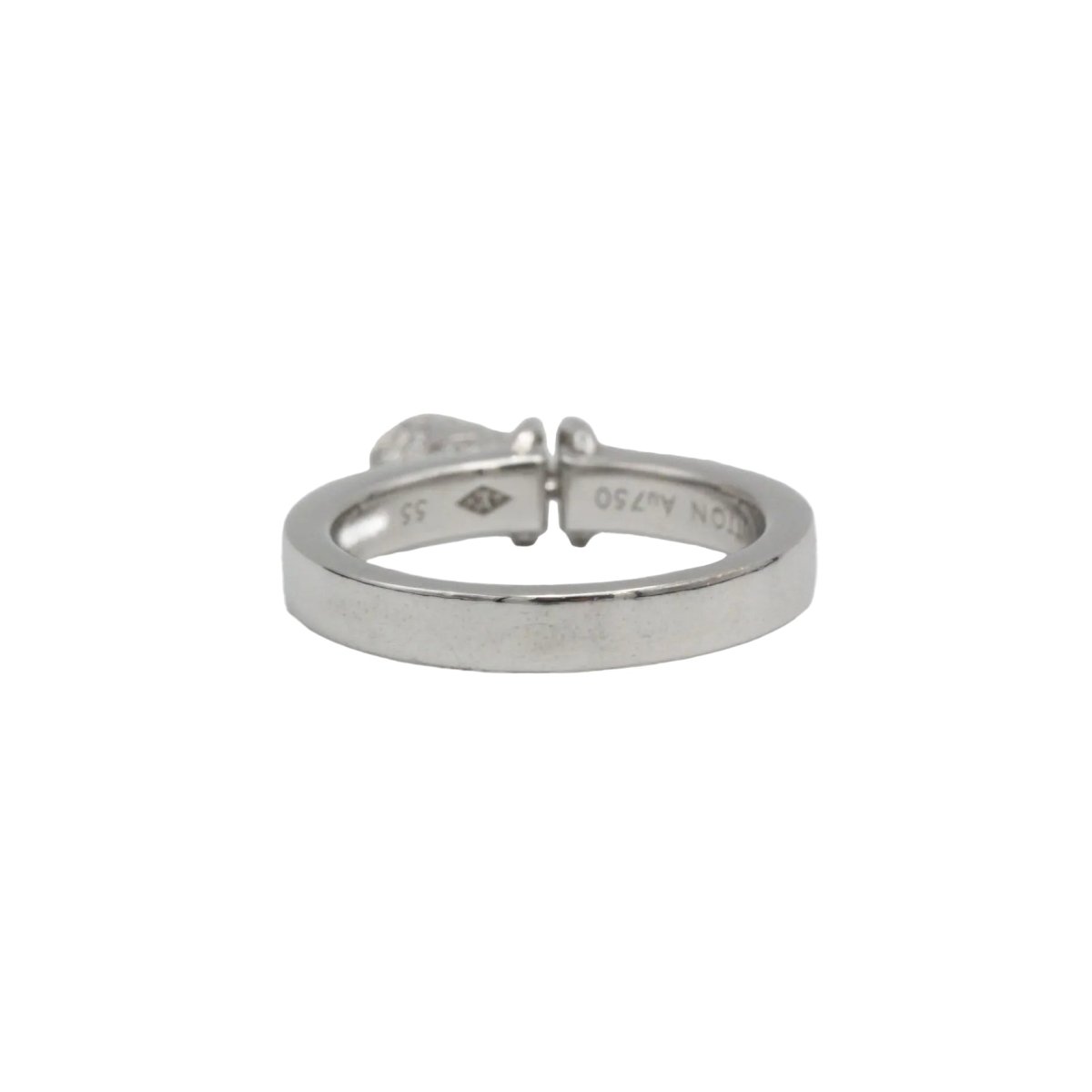 Bague LOUIS VUITTON "Lockit" en or blanc et diamants - Castafiore