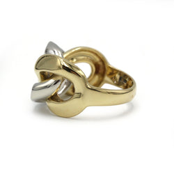 Bague maille en or jaune et blanc et diamants - Castafiore