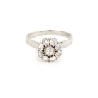 Bague Marguerite 1 Carat Diamants Or Gris 18 Carats - Castafiore