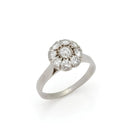 Bague Marguerite 1 Carat Diamants Or Gris 18 Carats - Castafiore