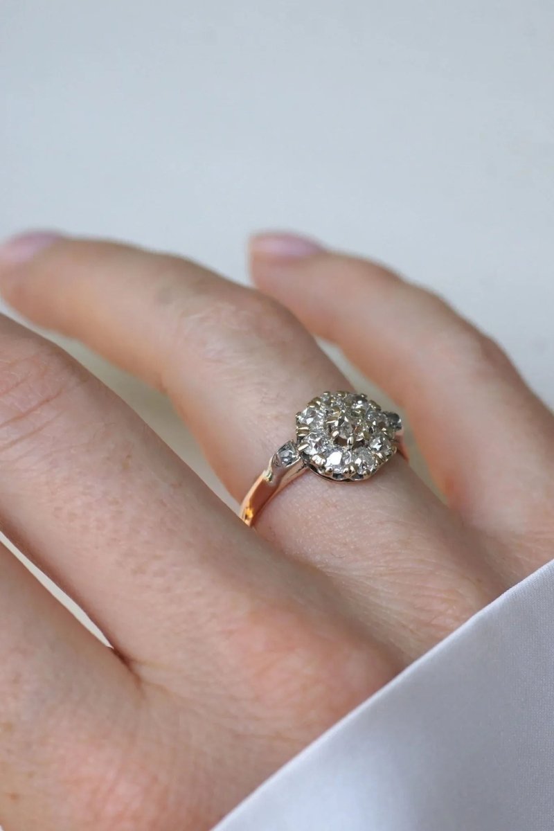 Bague Marguerite Diamants 1.20 Ct Or Rose - Castafiore