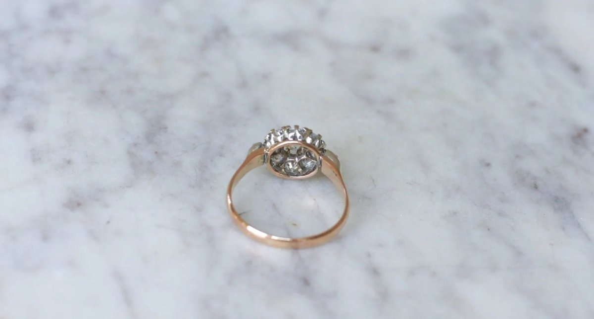 Bague Marguerite Diamants 1.20 Ct Or Rose - Castafiore