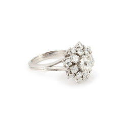 Bague Marguerite Diamants 1.80 Carats Platine - Castafiore