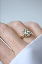 Bague Marguerite Diamants 1.80 Cts Or jaune - Castafiore