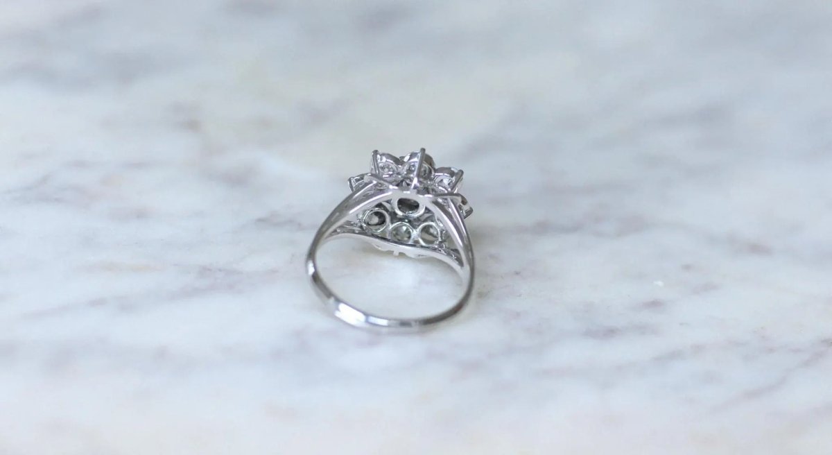Bague Marguerite Diamants 2.10 Cts Or blanc - Castafiore