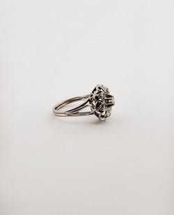 Bague Marguerite diamants en or blanc - Castafiore