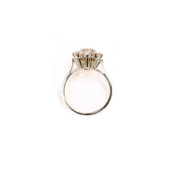 Bague Marguerite diamants en or blanc et platine - Castafiore