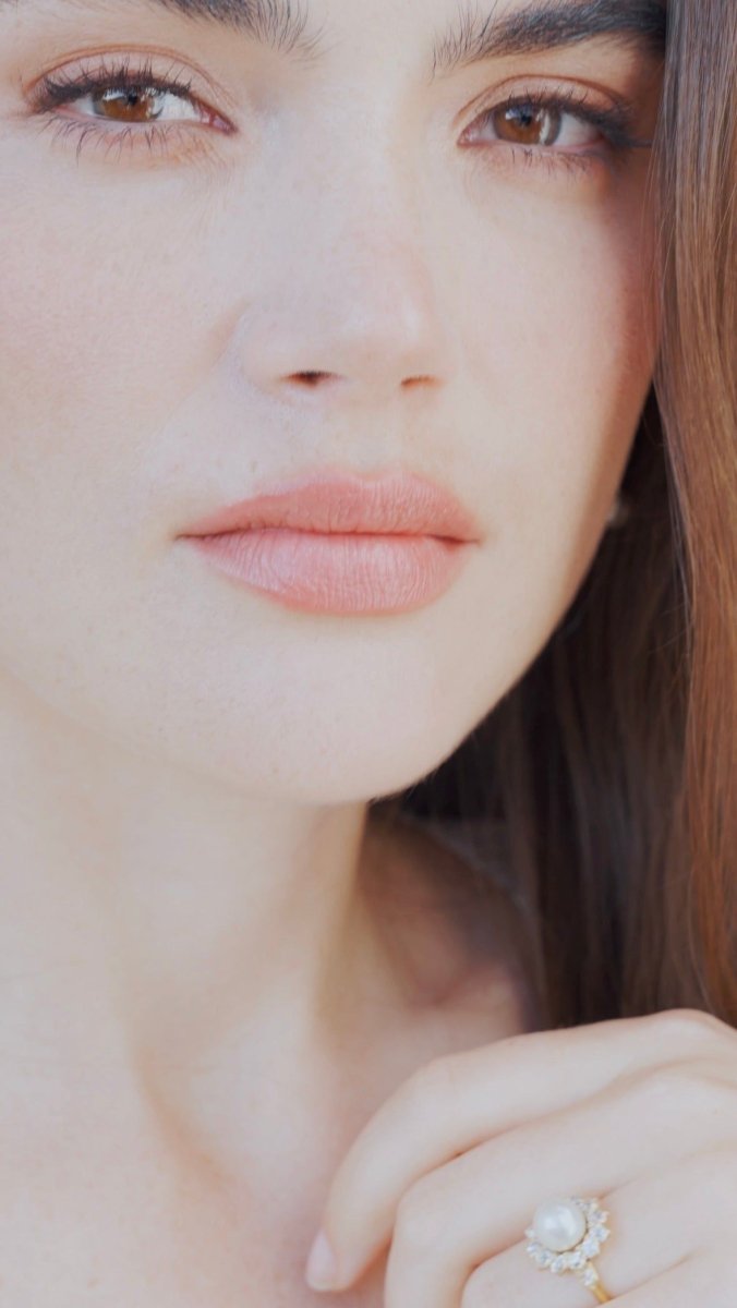 Bague marguerite diamants et perle fine - Castafiore