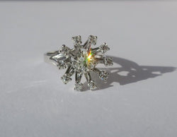 Bague Marguerite Diamants Or blanc et Platine - Castafiore