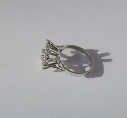 Bague Marguerite Diamants Or blanc et Platine - Castafiore