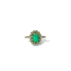 Bague marguerite émeraude - Castafiore