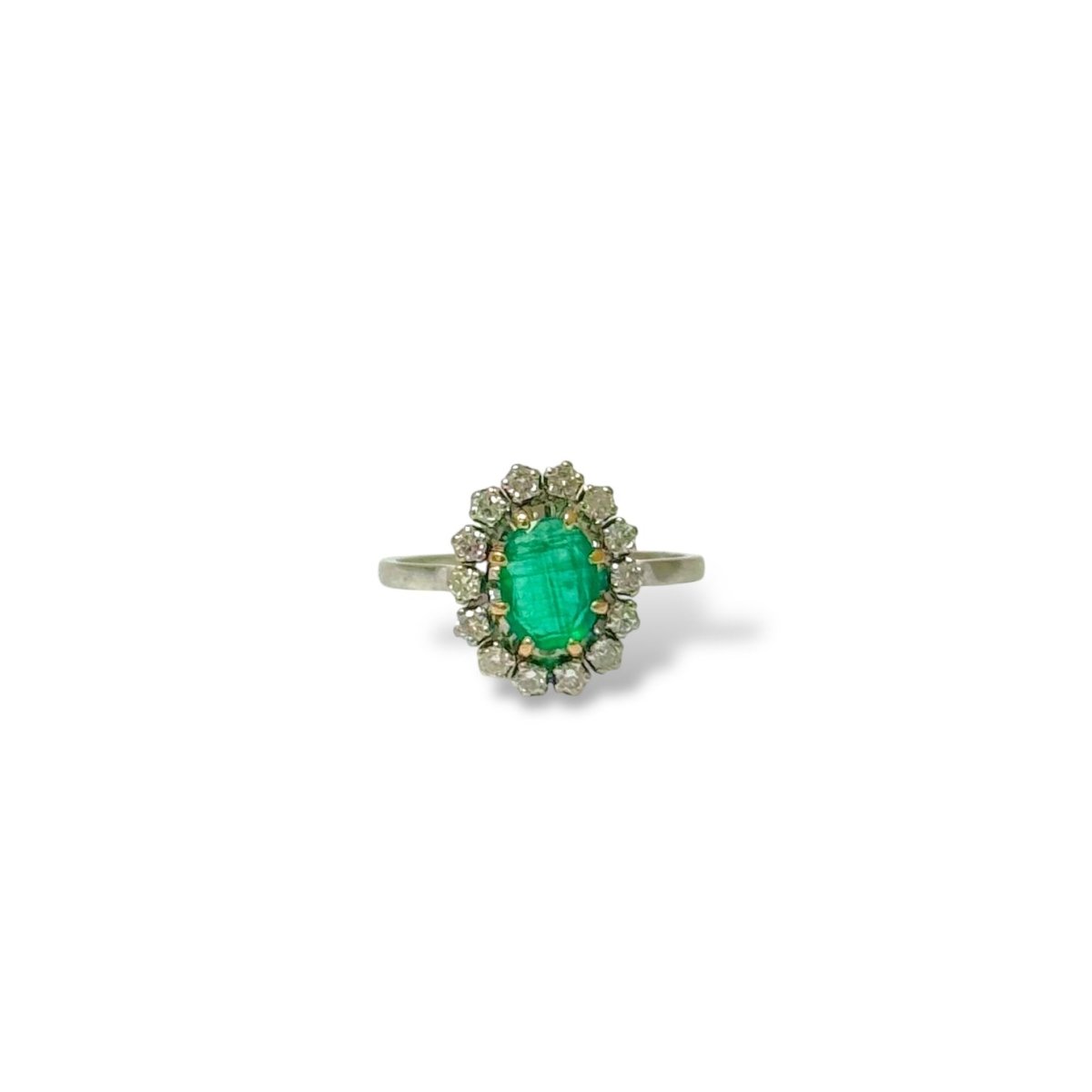 Bague marguerite émeraude - Castafiore