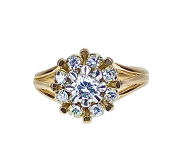 Bague marguerite en or 18 carats et diamants - Castafiore