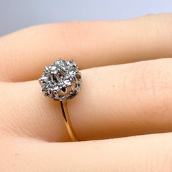 Bague marguerite en or 18 carats et diamants - Castafiore