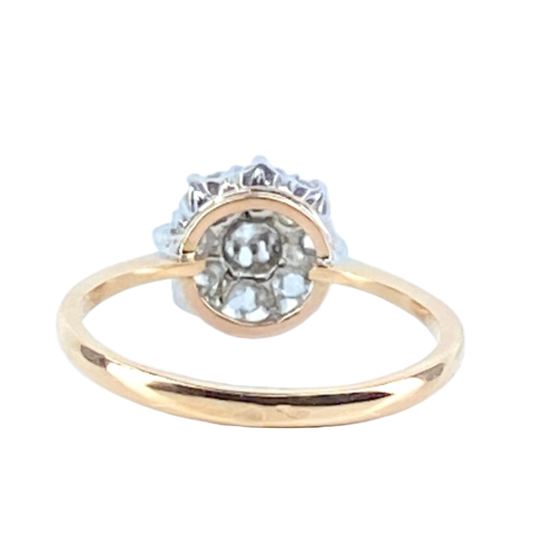 Bague marguerite en or 18 carats et diamants - Castafiore