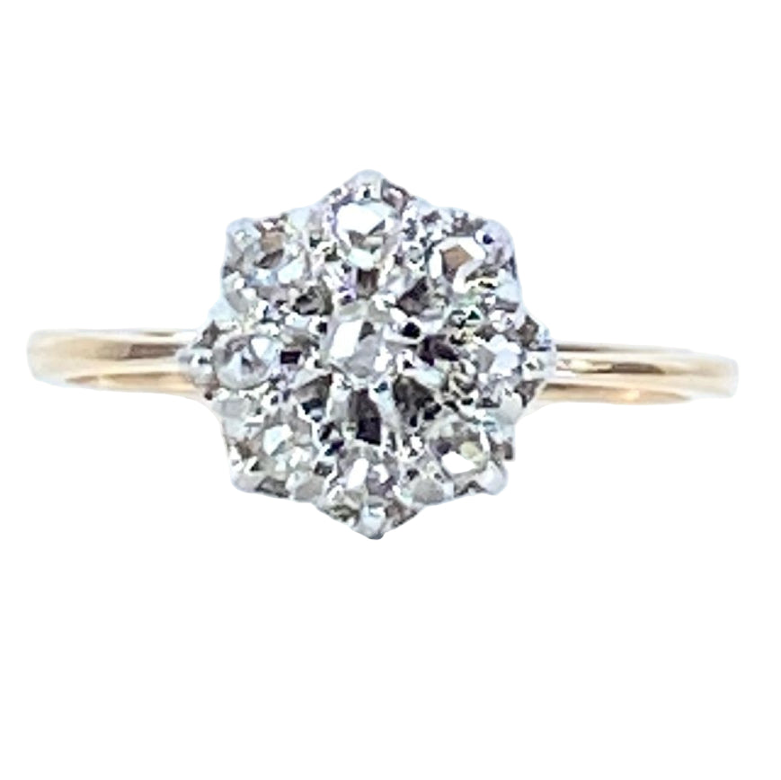 Bague marguerite en or 18 carats et diamants - Castafiore