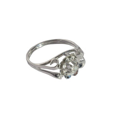 Bague Marguerite en or blanc et diamant - Castafiore