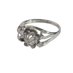 Bague Marguerite en or blanc et diamant - Castafiore