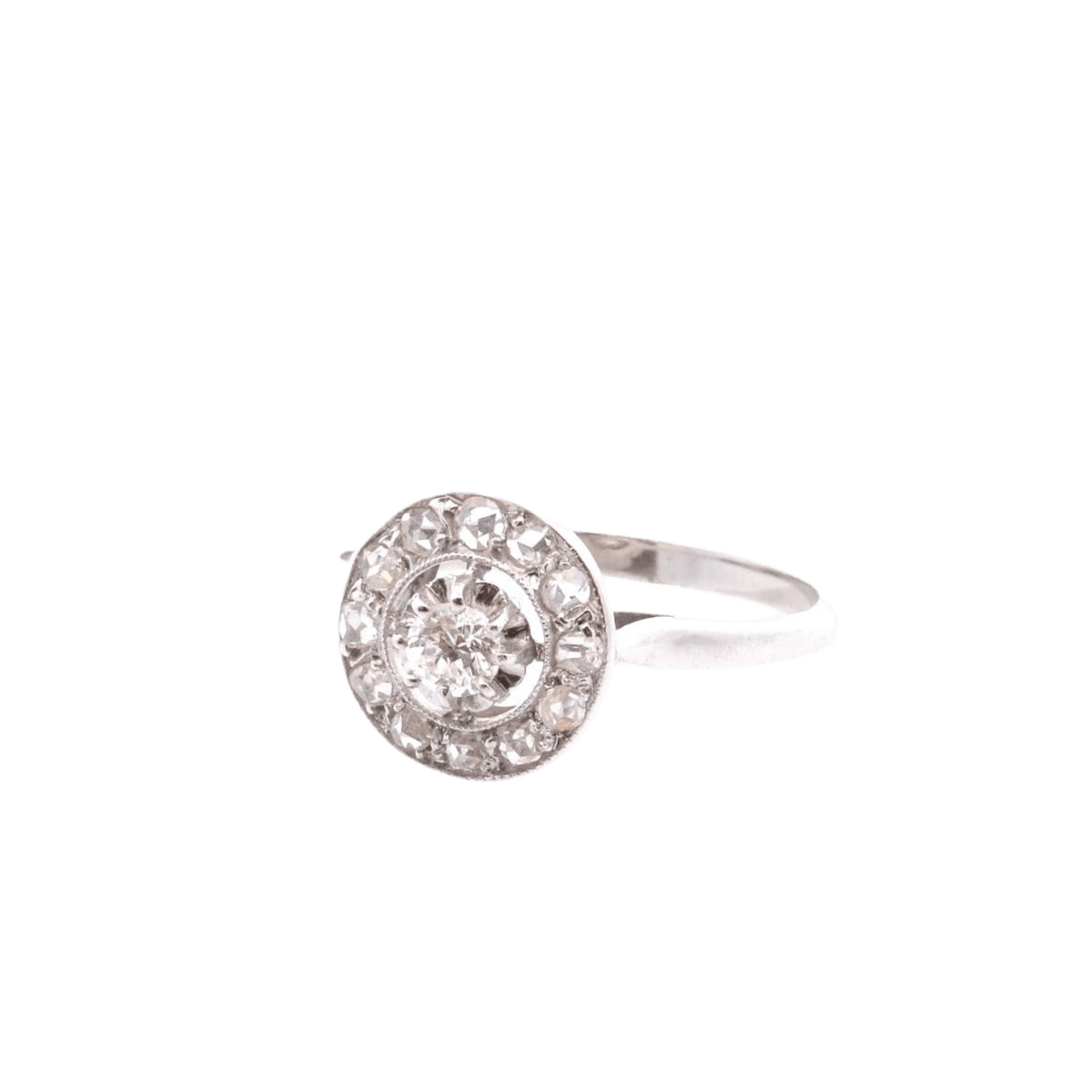 Bague Marguerite en or blanc et diamants - Castafiore