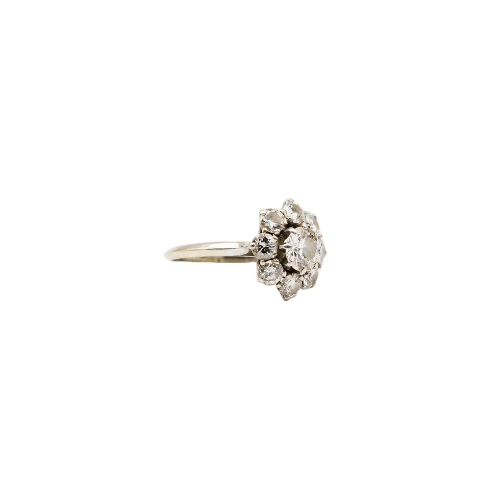 Bague Marguerite en or blanc et diamants - Castafiore