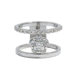 Bague Marguerite en or blanc et diamants - Castafiore