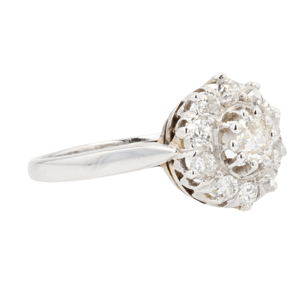 Bague Marguerite en or blanc et diamants - Castafiore