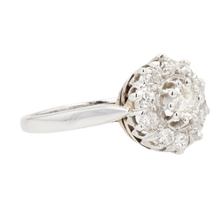 Bague Marguerite en or blanc et diamants - Castafiore