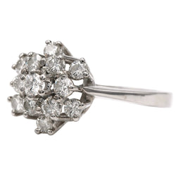 Bague Marguerite en or blanc et diamants - Castafiore