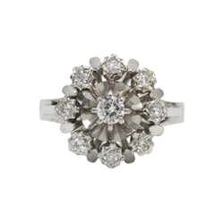Bague Marguerite en or blanc et diamants - Castafiore