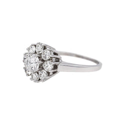 Bague Marguerite en or blanc et diamants - Castafiore