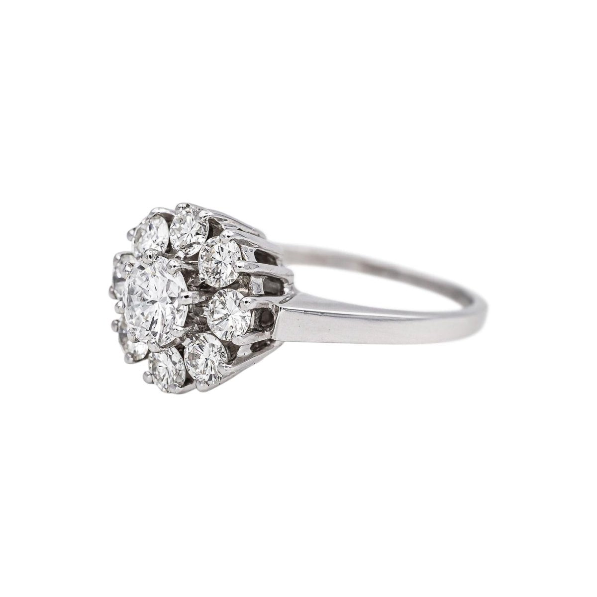 Bague Marguerite en or blanc et diamants - Castafiore