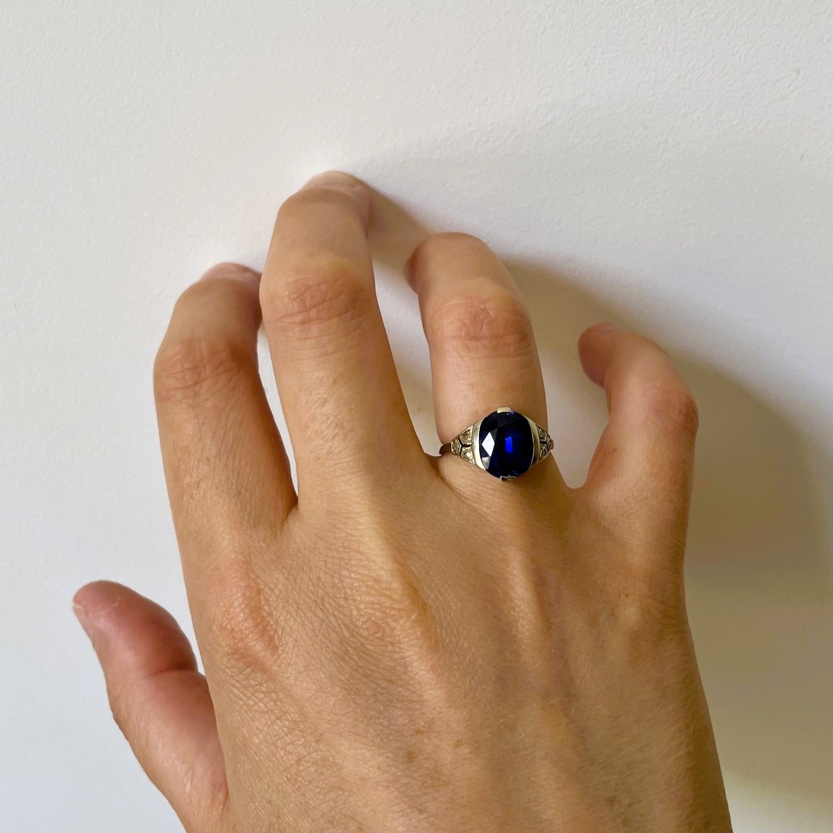 Bague Marguerite en or blanc et diamants - Castafiore