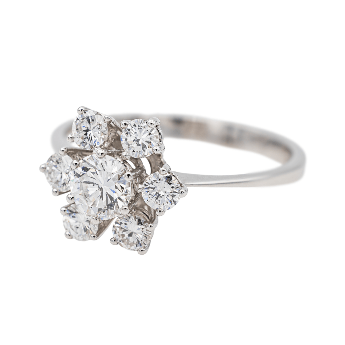 Bague Marguerite en or blanc et diamants - Castafiore