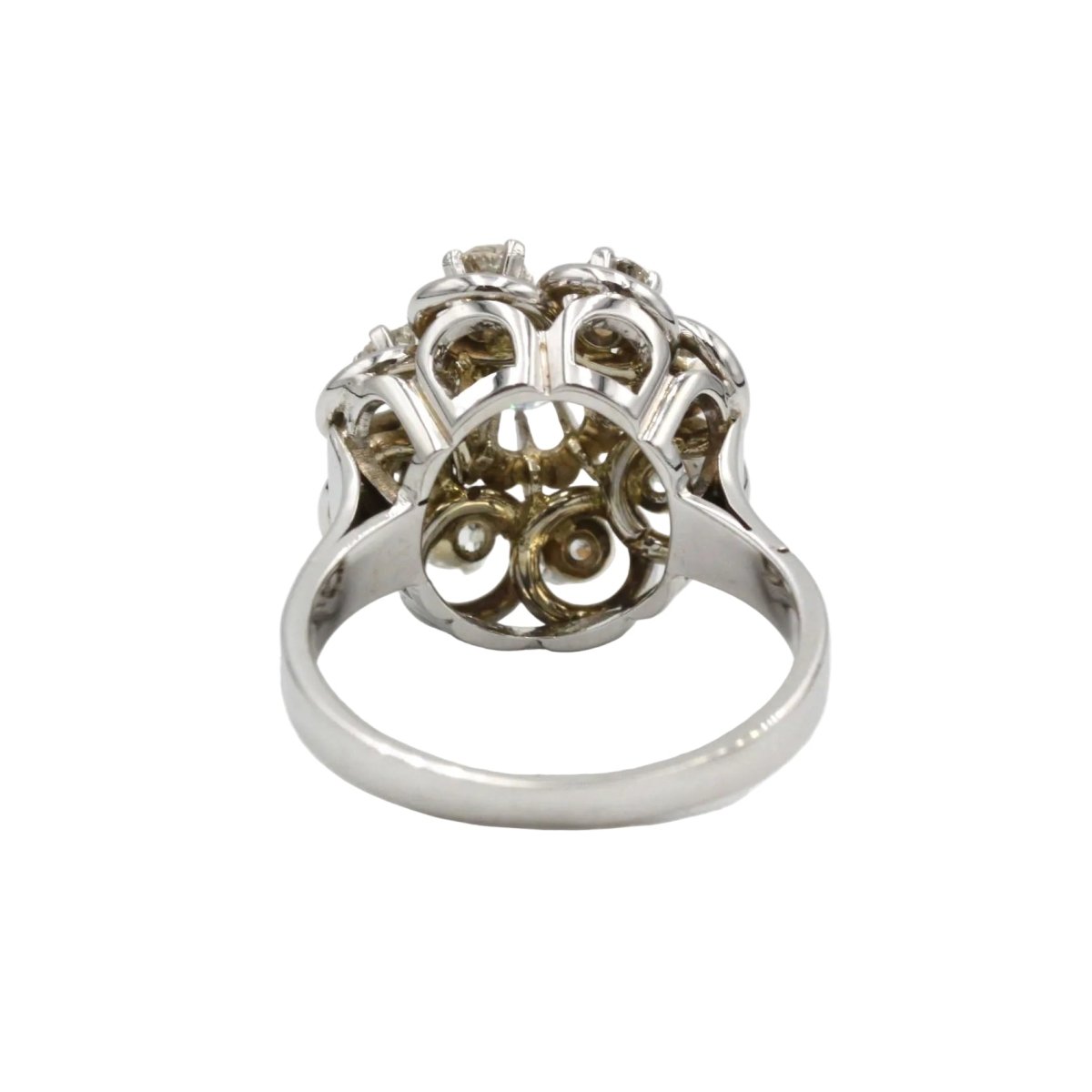 Bague Marguerite en or blanc et diamants - Castafiore