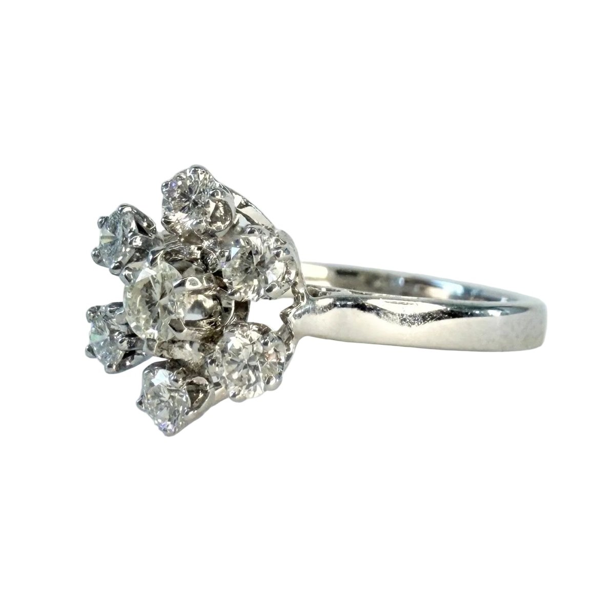 Bague Marguerite en or blanc et diamants - Castafiore