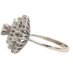 Bague Marguerite en or blanc et diamants - Castafiore